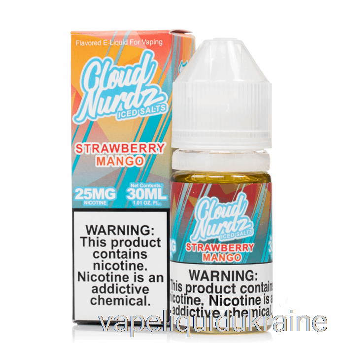 Vape Liquid Ukraine ICE Strawberry Mango - Cloud Nurdz Salts - 30mL 25mg